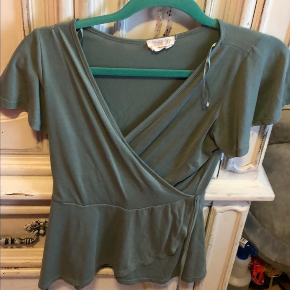 Green blouse